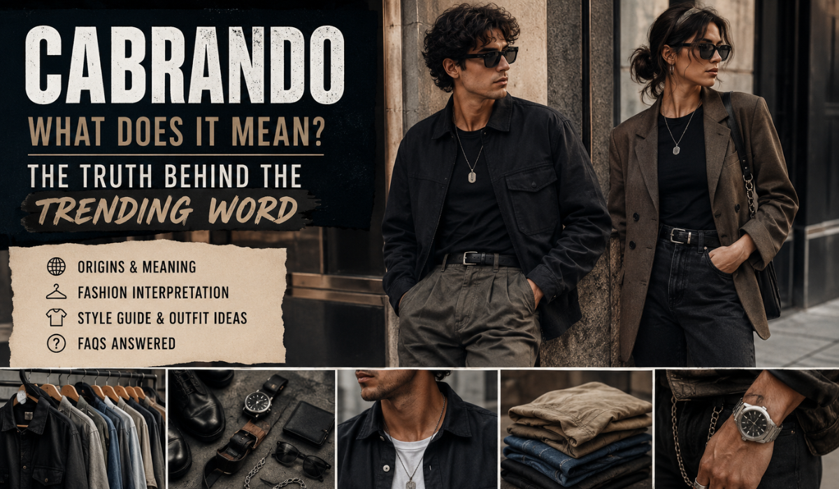 Cabrando fashion style featuring modern men's and women's outfits, neutral colors, accessories, and clean silhouettes