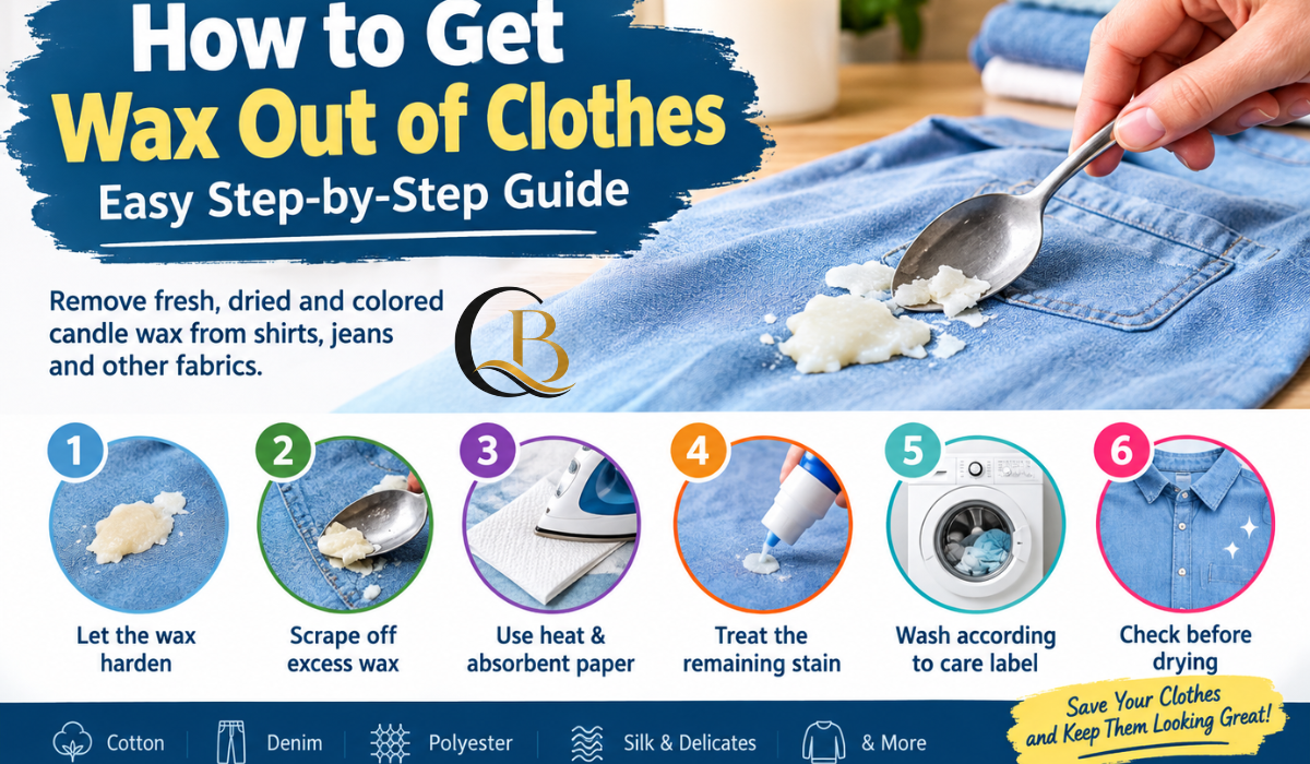 How to get wax out of clothes using step-by-step methods for removing fresh, dried, and colored candle wax from fabric.